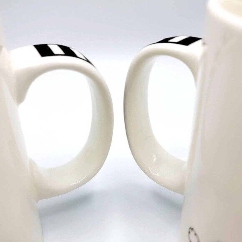 Savinio Designs Fifi Poodles Dogs 2 Mug Set 4" Live To Shop Shop To Live Purse - Picture 2 of 11